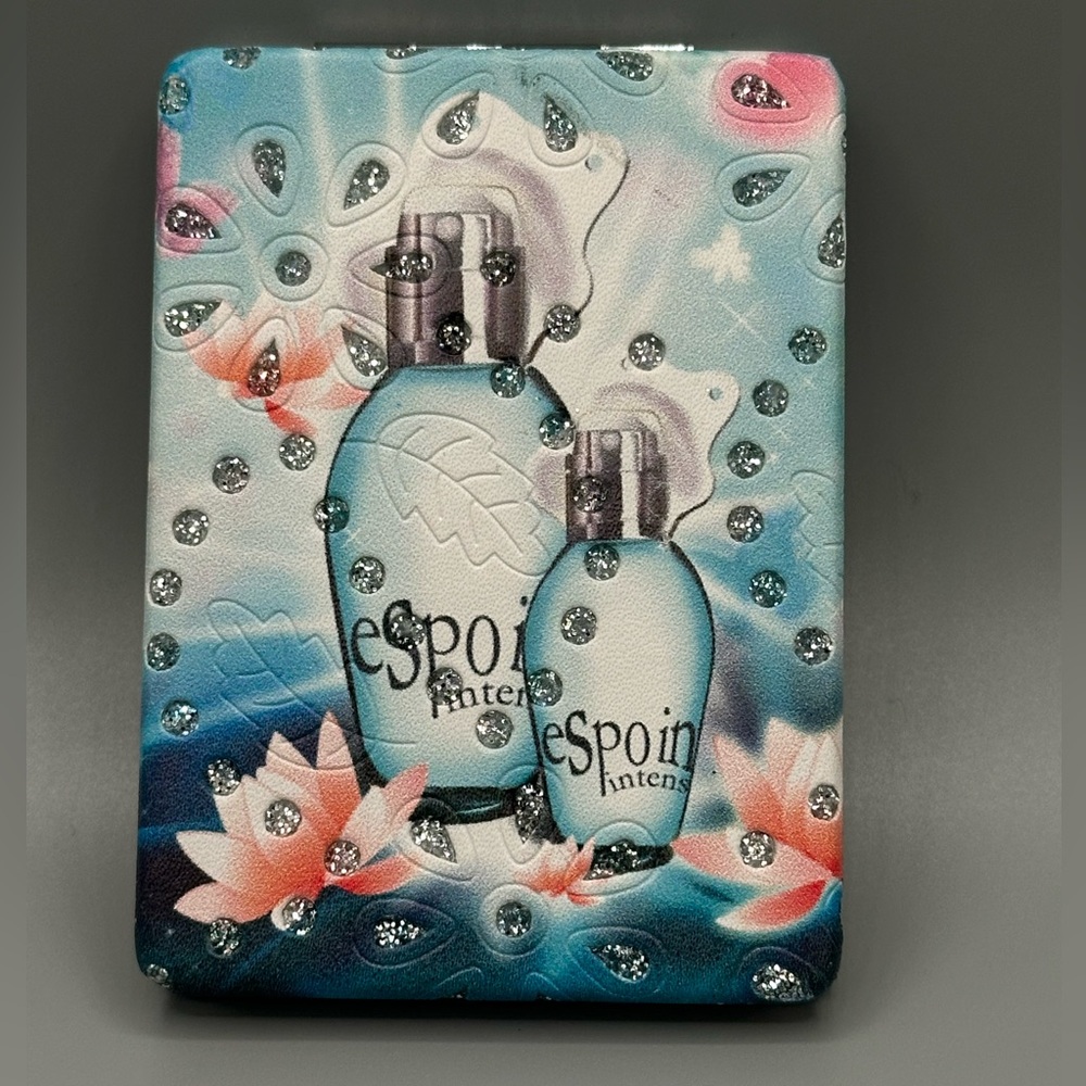 Floral Compact Dual Cosmetic Mirror